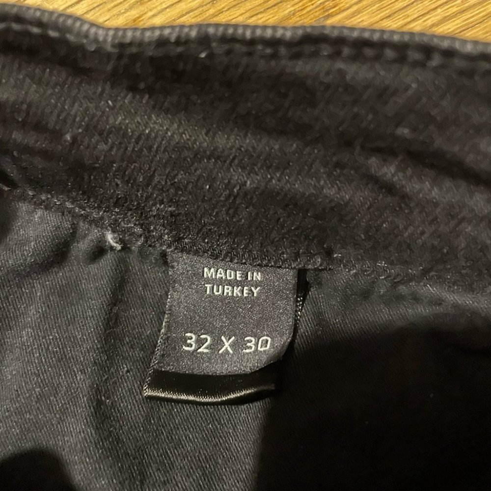 DSTLD Men's Skinny Jeans Jet Black Size 32x30 - Picture 5 of 6